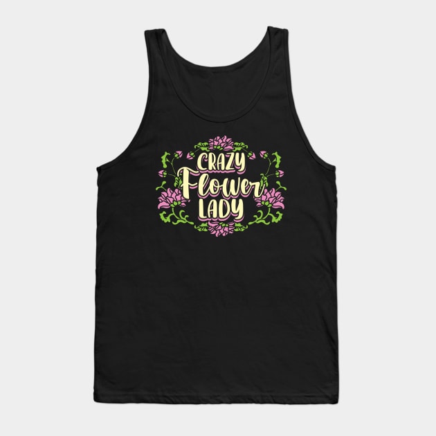 Crazy Flower Lady Tank Top by maxcode